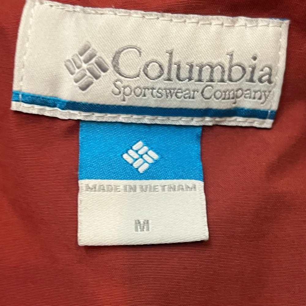 Columbia Omni-Tech Firewood Bomber Jacket Womens Size Medium Red Packable Hood - Picture 3 of 14